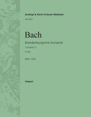 Book cover for Brandenburg Concerto No. 5 in D major BWV 1050