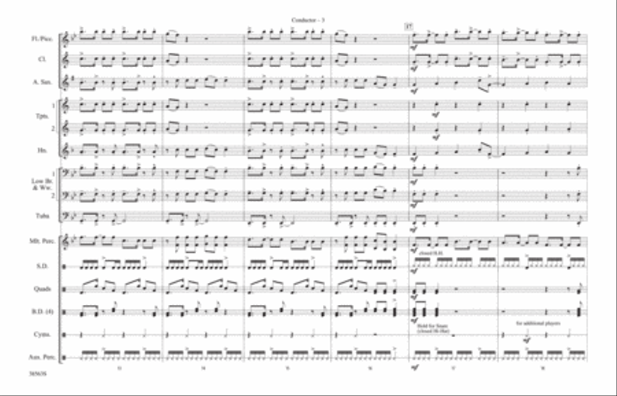 Super Bass: Score Marching Band scores gallery preview page 3