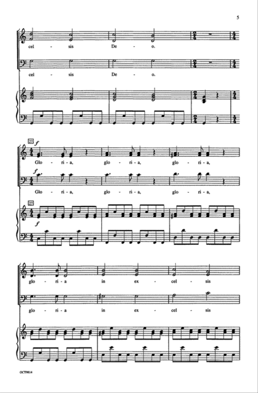 Gloria 3-Part scores gallery preview page 14