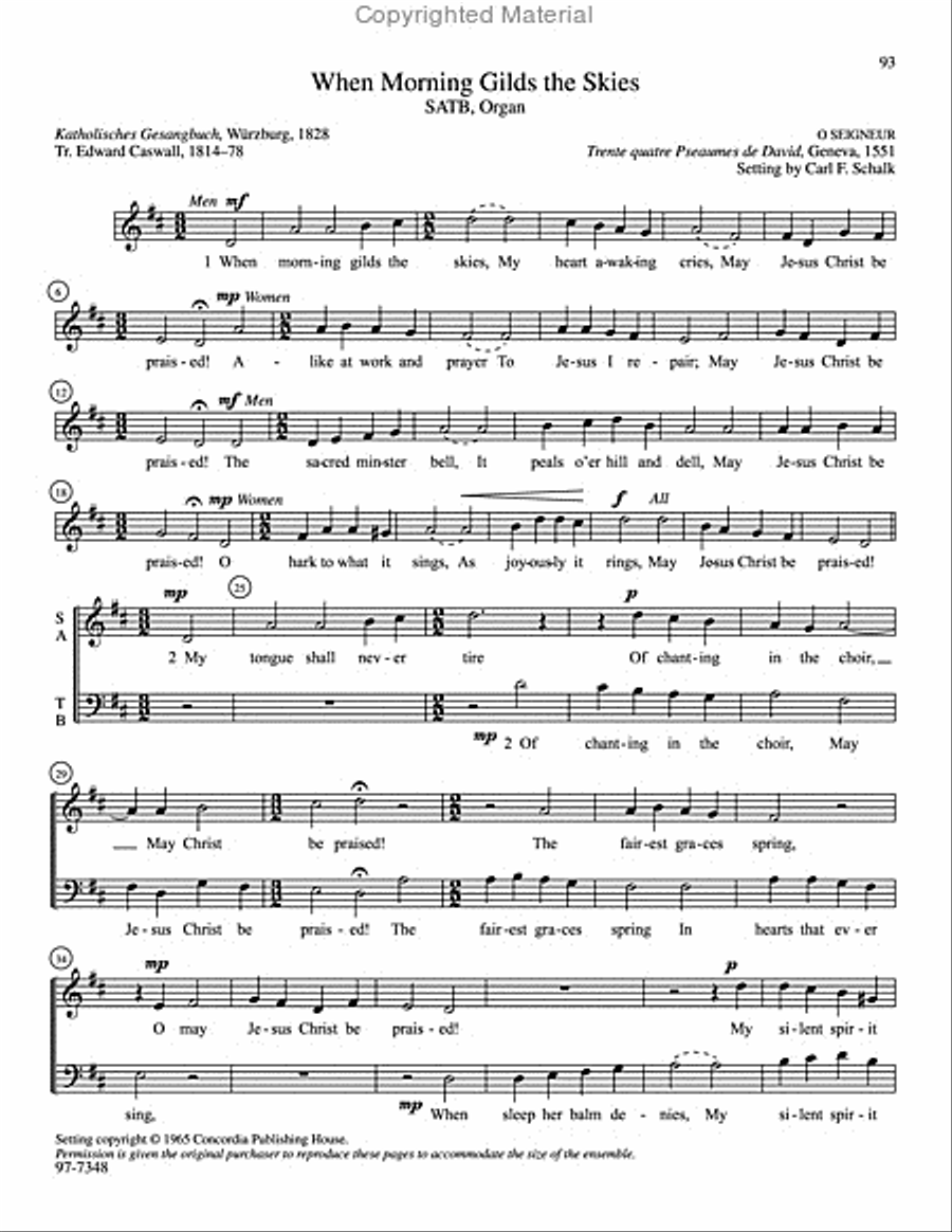 Alleluia to Jesus: The Choral Music of Carl F. Schalk 4-Part scores gallery preview page 21