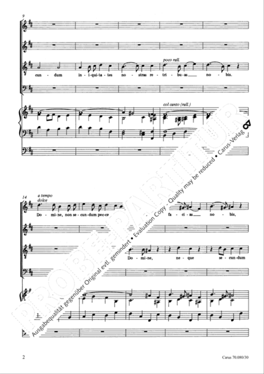 Domine non secundum 4-Part scores gallery preview page 3