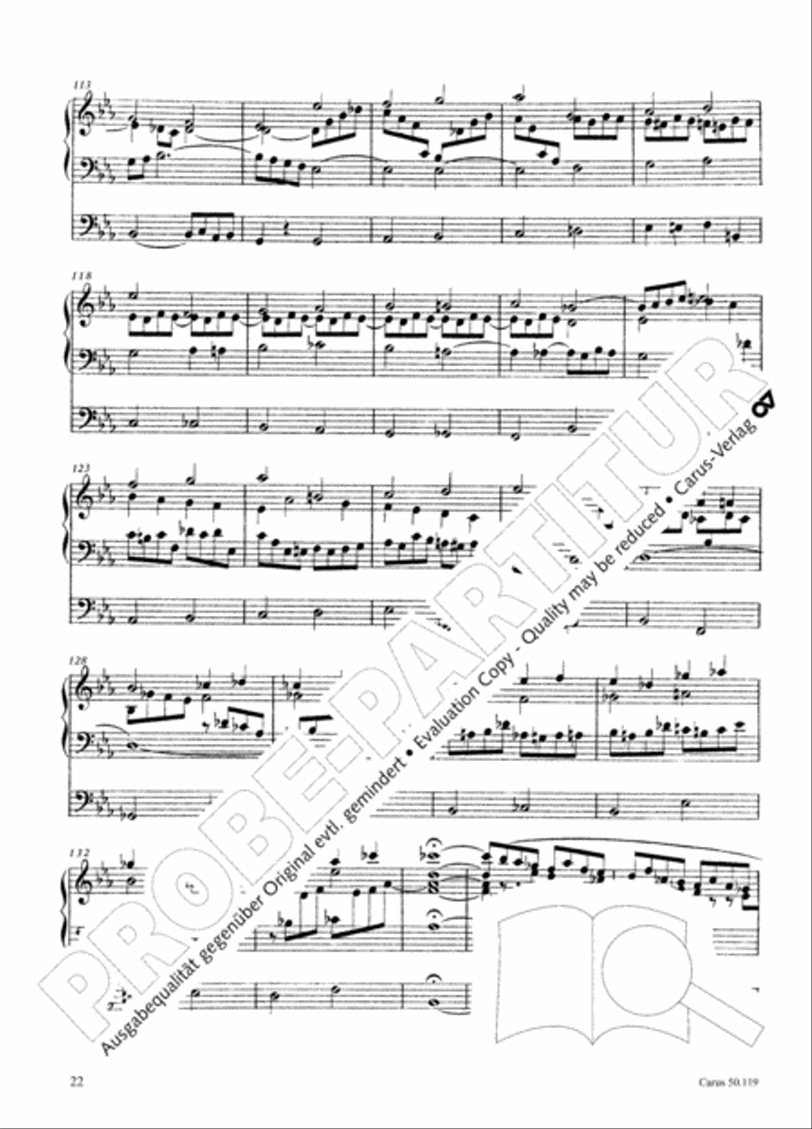 Organ Sonata No. 6 in E flat minor Organ scores gallery preview page 23