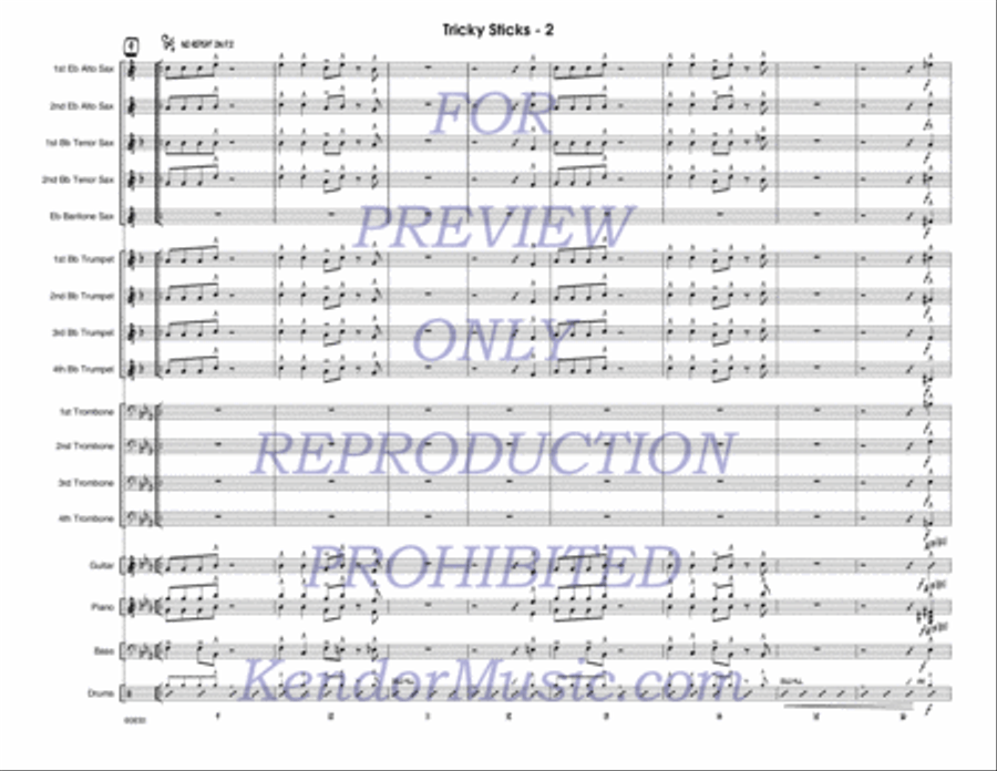 Tricky Sticks Jazz Ensemble scores gallery preview page 3