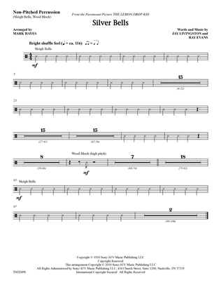 Silver Bells (arr. Mark Hayes) - Un-pitched Percussion