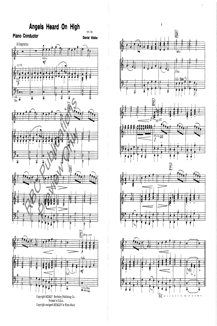 Angels Heard On High Full Orchestra scores gallery preview page 3