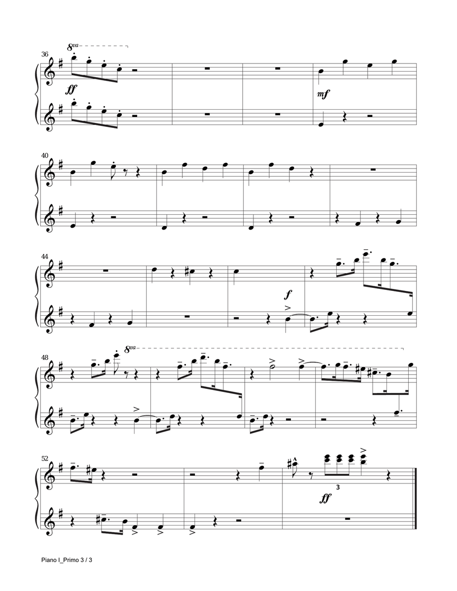 Dance of the Knights Piano Duet scores gallery preview page 5