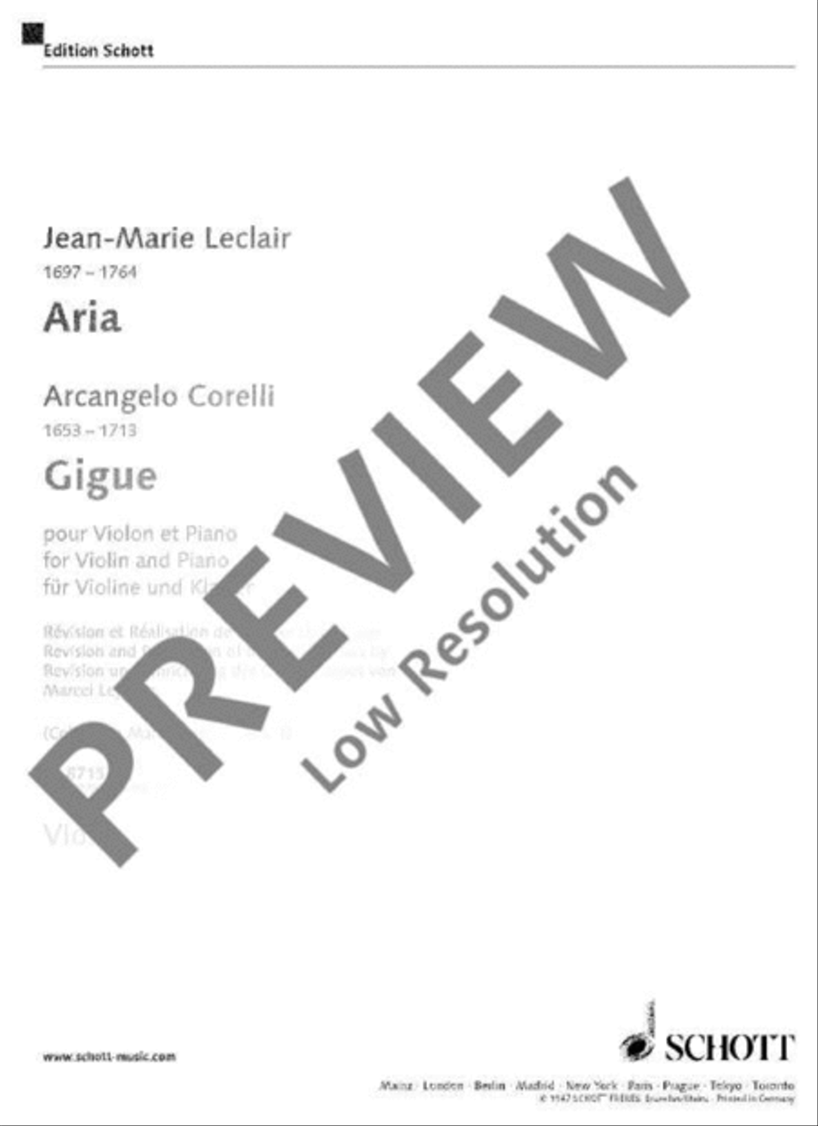 Aria/Gigue Aria/Gigue Violin Solo scores gallery preview page 9