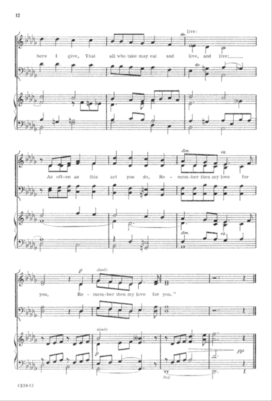 Do This in Remembrance of Me 4-Part scores gallery preview page 14
