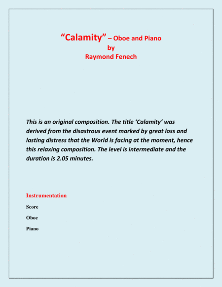 Calamity - For Oboe and Piano image number null