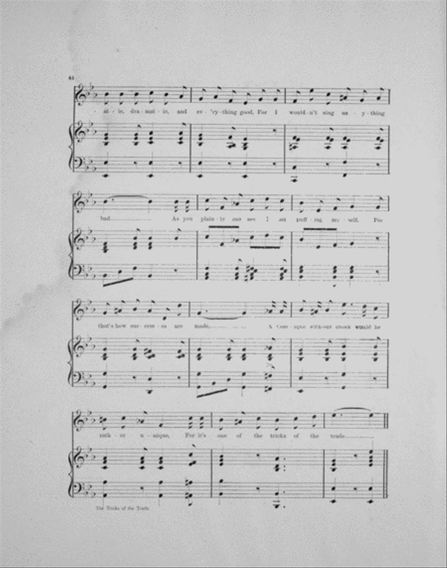 Good Comic Songs. Tricks of the Trade Voice scores gallery preview page 3