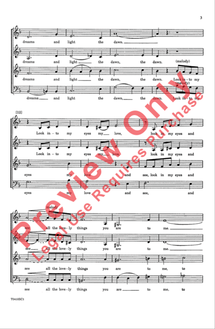 The Shadow of Your Smile 4-Part scores gallery preview page 3