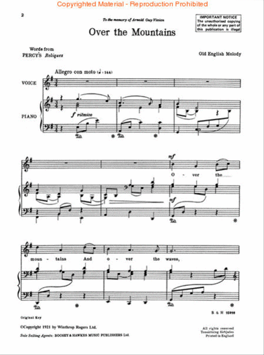 Over the Mountains Medium Voice scores gallery preview page 2