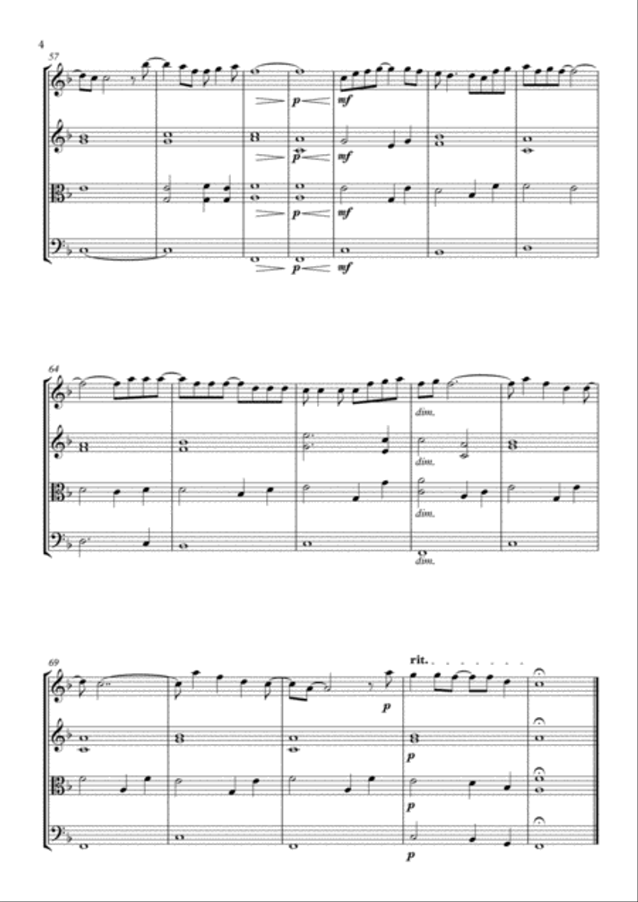 Songbird String Quartet scores gallery preview page 4