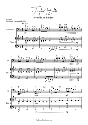 Jingle Bells - for cello and piano in F major