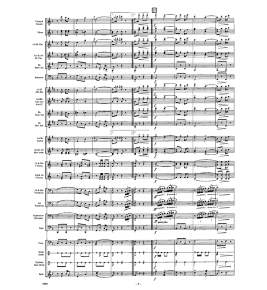 Trombone Blues Concert Band scores gallery preview page 4
