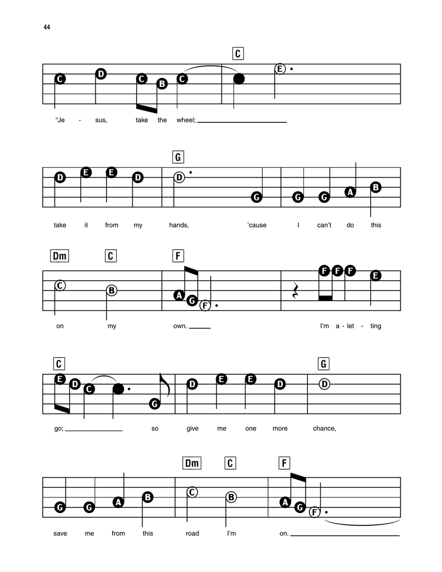 Jesus Take The Wheel Jesus Take The Wheel Piano, Vocal scores gallery preview page 3