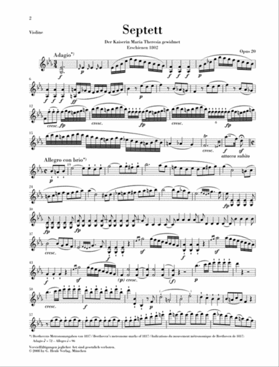 Septet in E-flat Major, Op. 20 Bassoon scores gallery preview page 6