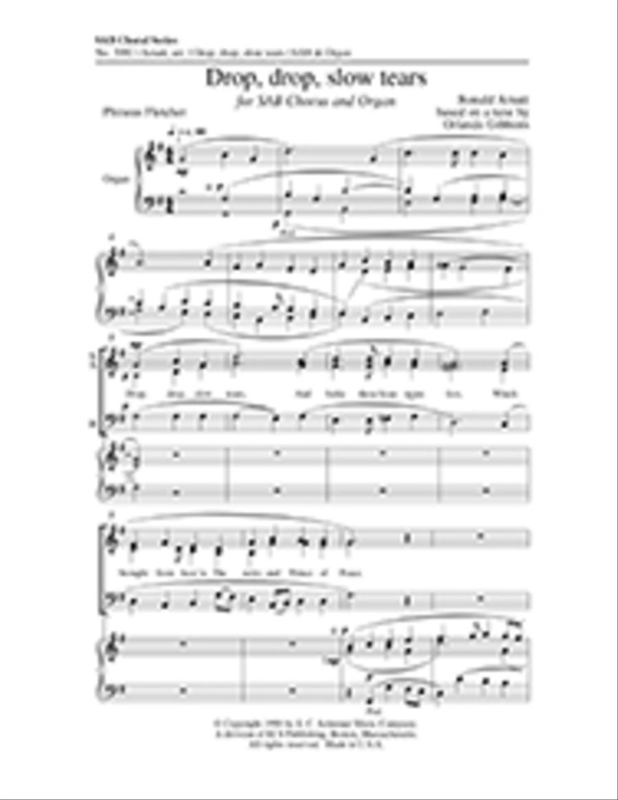 Drop, Drop, Slow Tears 3-Part scores gallery preview page 1
