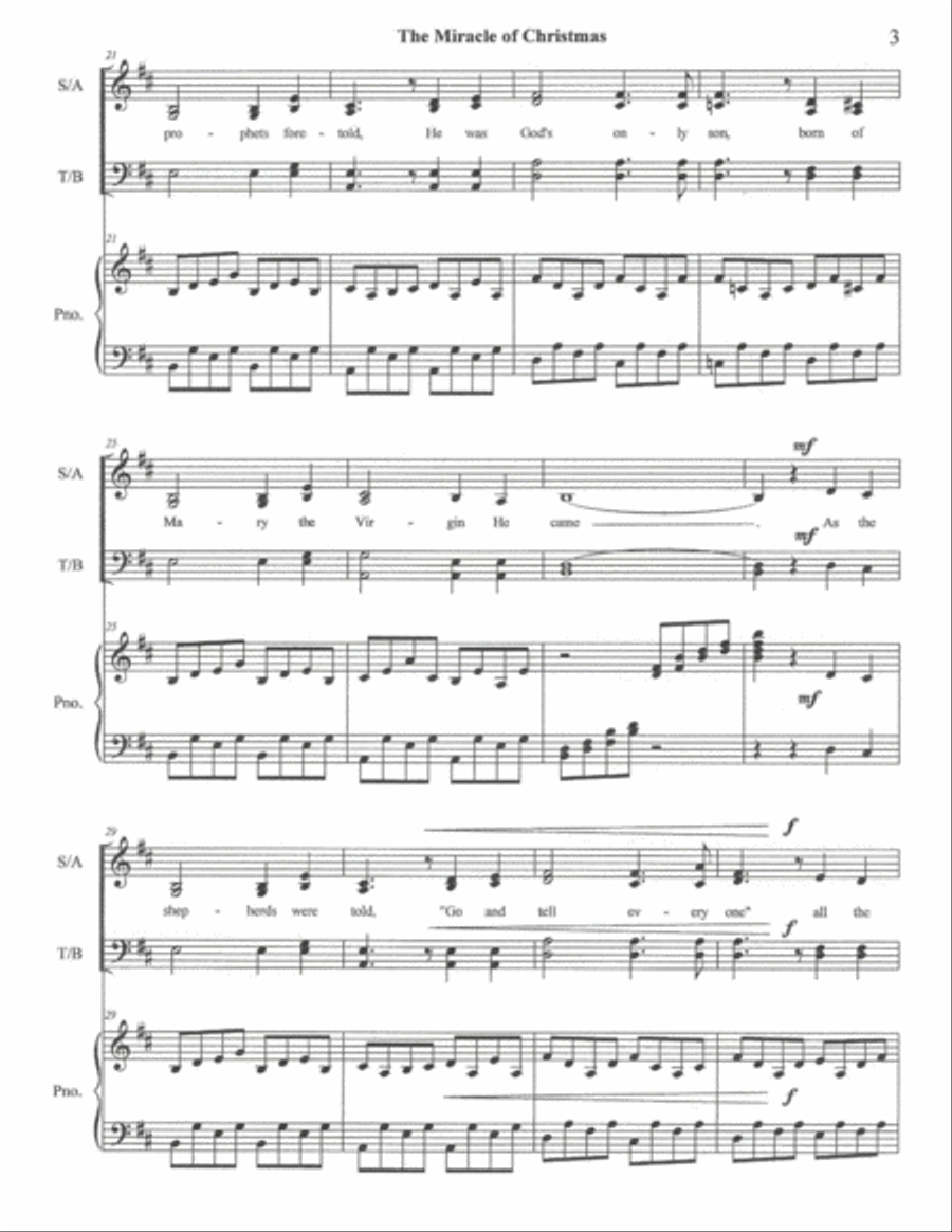 The Miracle of Christmas The Miracle of Christmas 4-Part scores gallery preview page 3