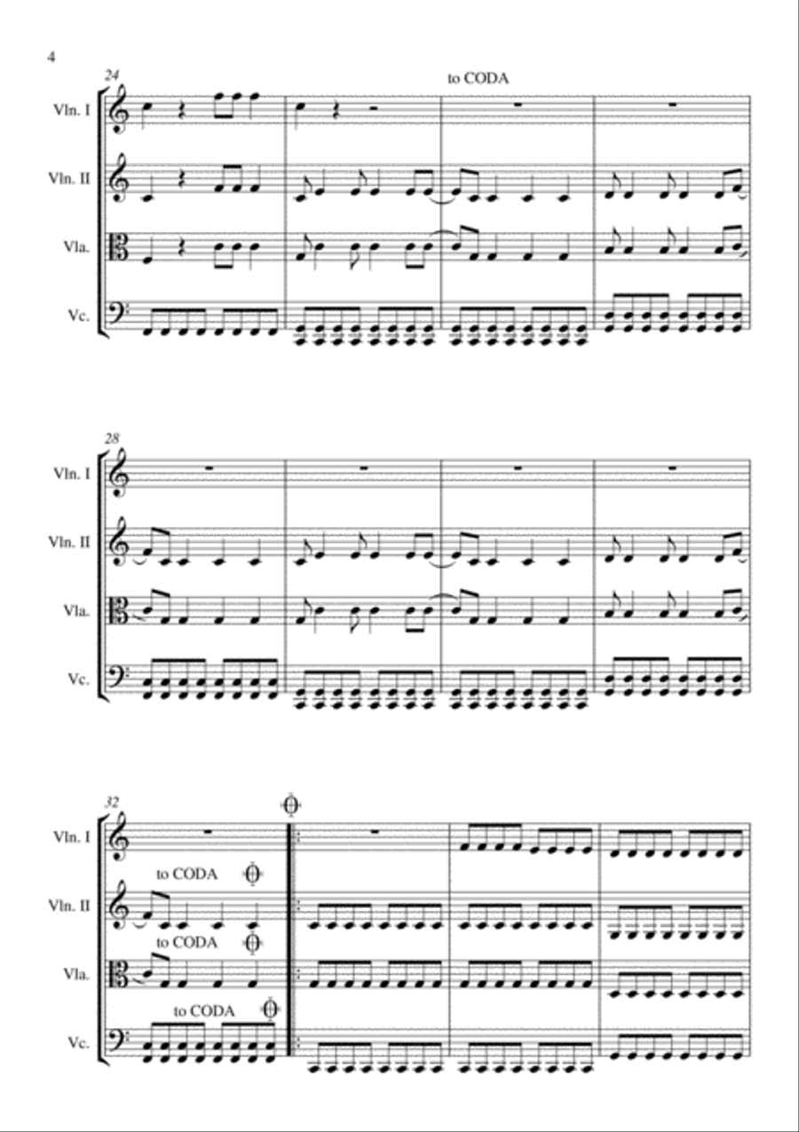 All The Small Things String Quartet scores gallery preview page 6