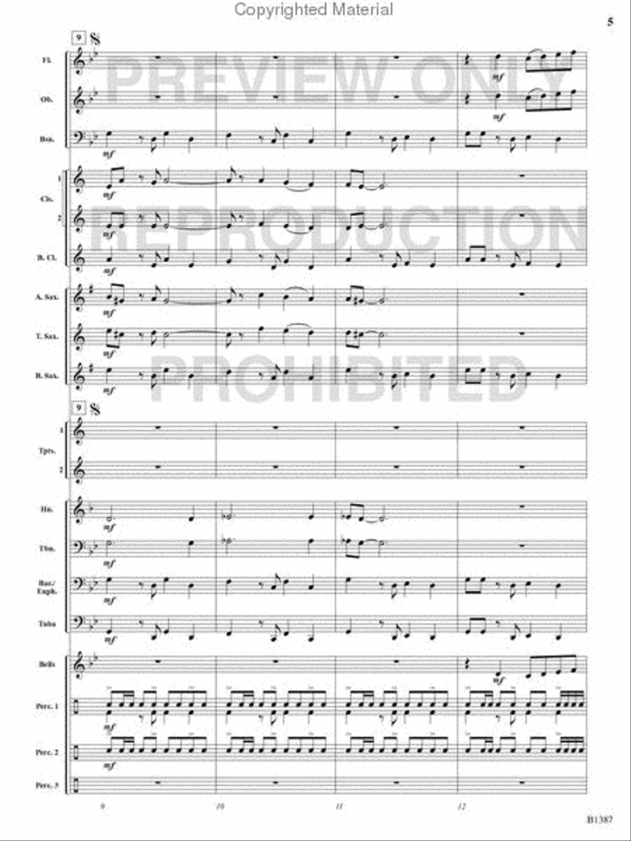Fiesta Española Concert Band scores gallery preview page 4