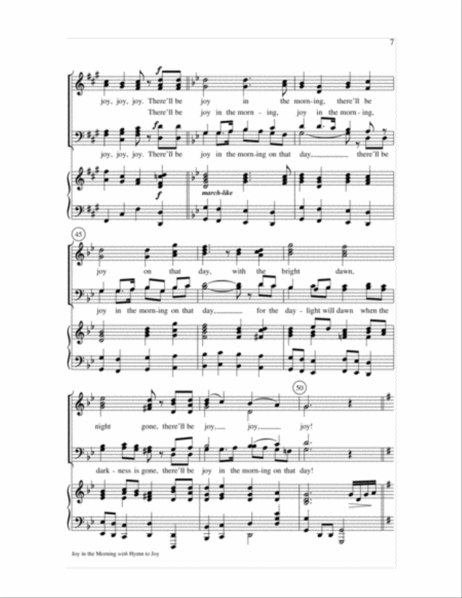 Joy in the Morning with Hymn to Joy 4-Part scores gallery preview page 7