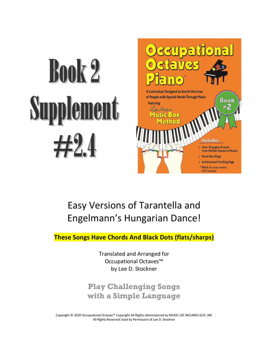 Occupational Octaves Piano™ Supplement 2.3 (Greensleeves and Deck the Halls)