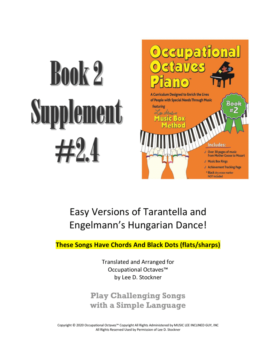 Occupational Octaves Piano™ Supplement 2.3 (Greensleeves and Deck the Halls) Piano Solo scores gallery preview page 1