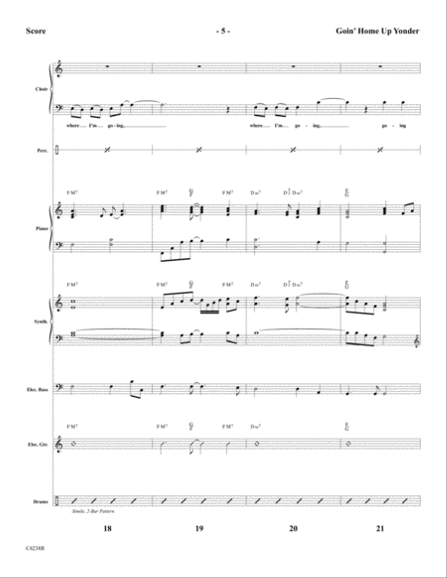 Goin' Home Up Yonder Choir scores gallery preview page 7