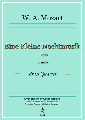 Eine Kleine Nachtmusik (1 mov.) - Brass Quartet (Full Score and Parts)