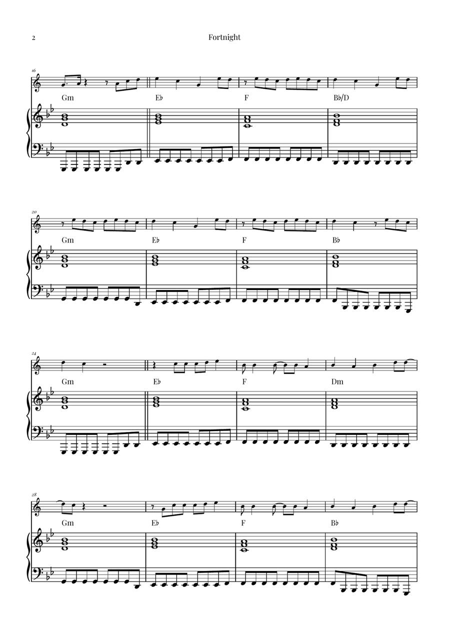 Fortnight Soprano Saxophone scores gallery preview page 2