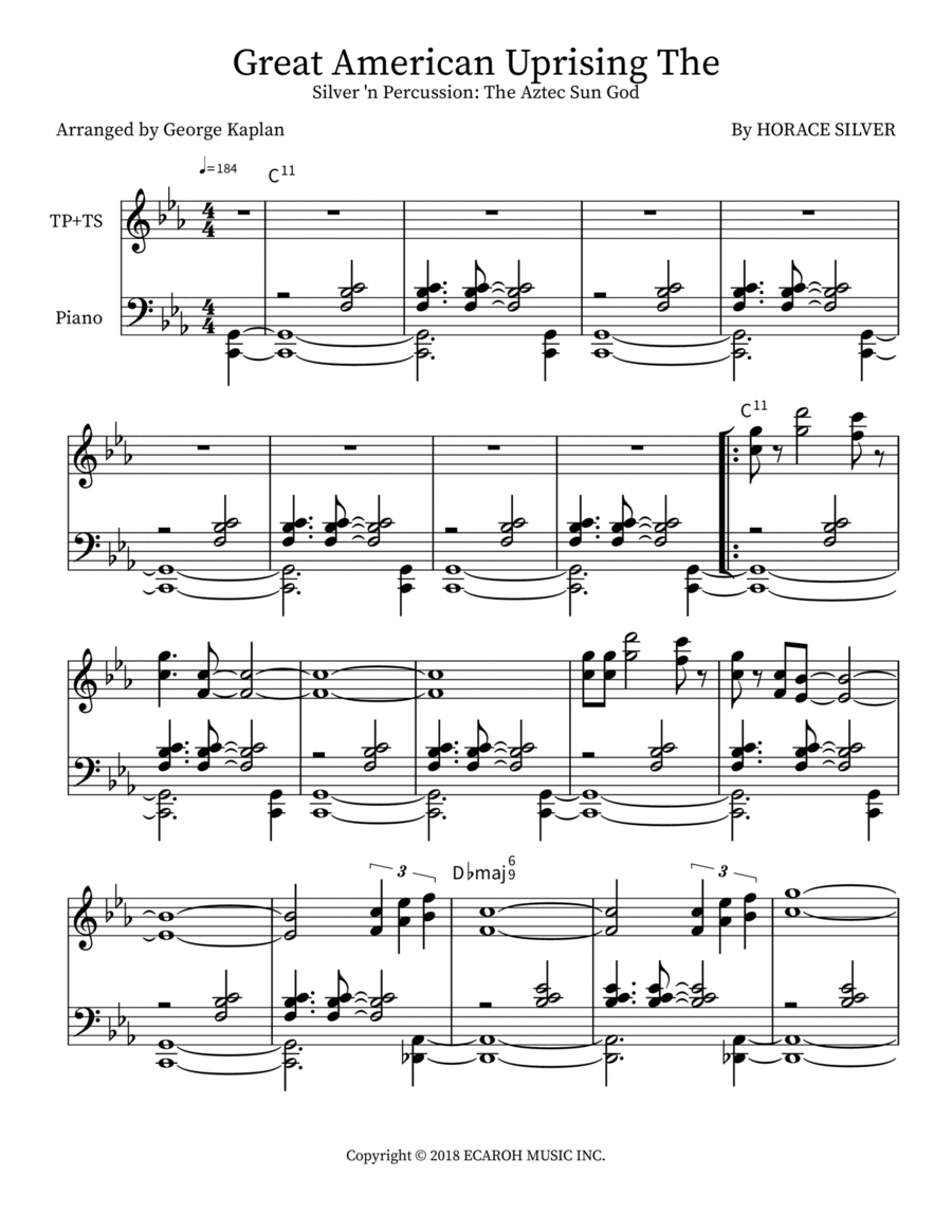 Great American Uprising The Small Ensemble scores gallery preview page 1
