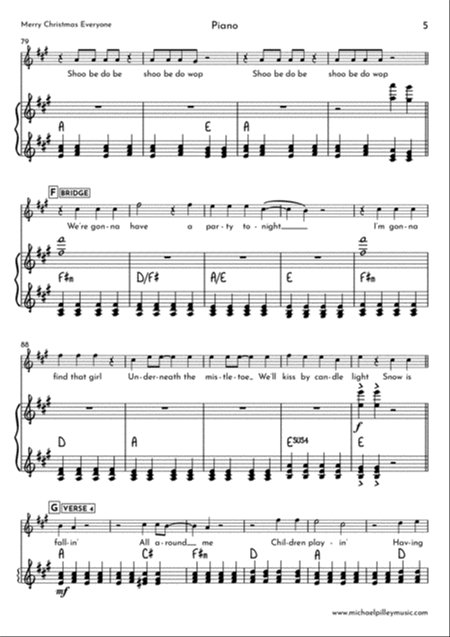 Merry Christmas Everyone Small Ensemble scores gallery preview page 6