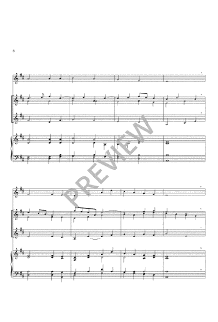Twelve Hymn Settings for Three Trumpets and Organ Trumpet Trio scores gallery preview page 6