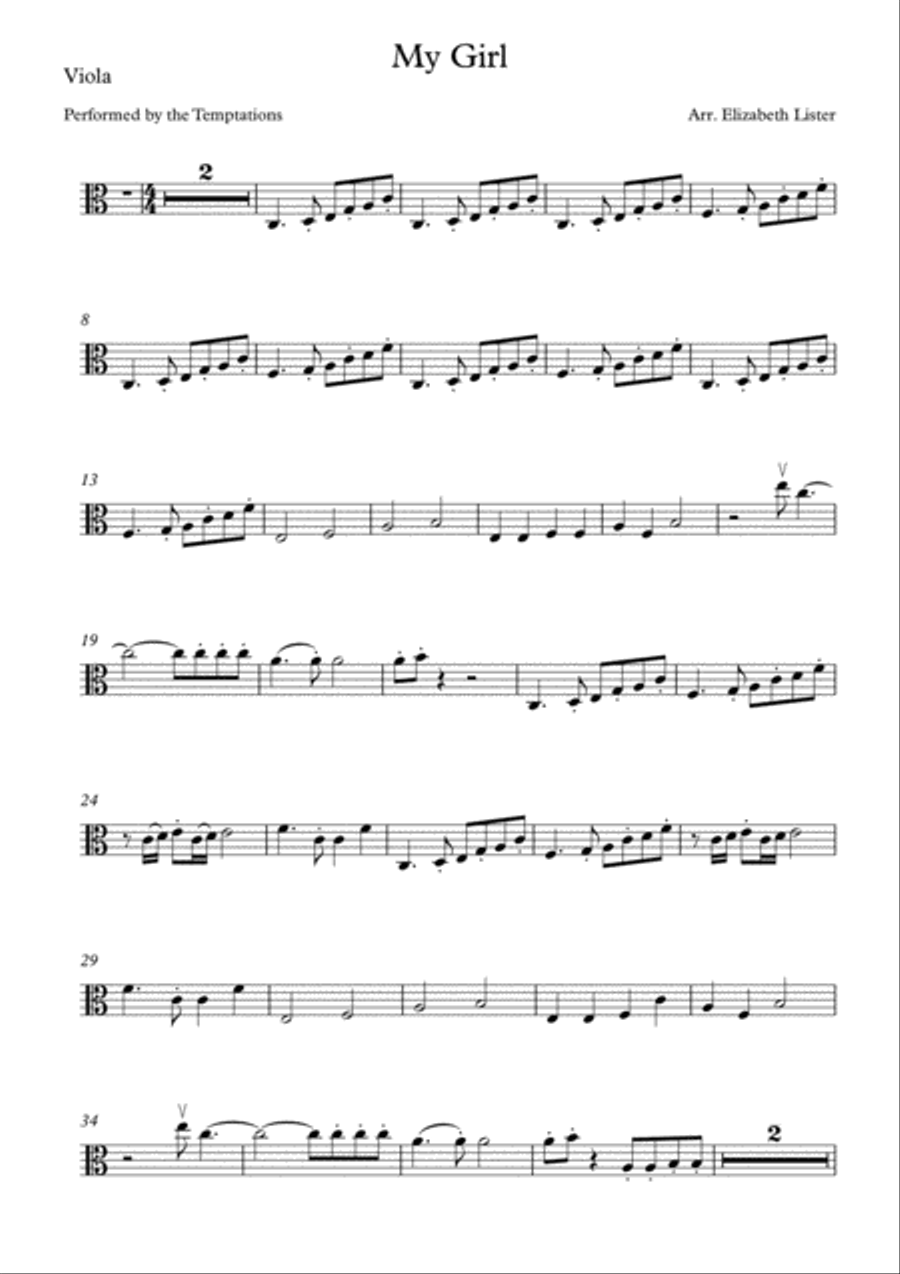 My Girl String Quartet scores gallery preview page 3