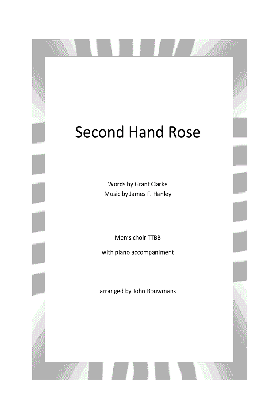 Second Hand Rose TTBB scores gallery preview page 1