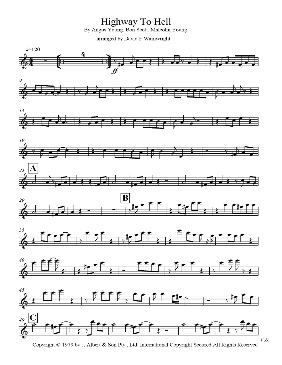 Highway To Hell Highway To Hell String Quartet scores gallery preview page 6