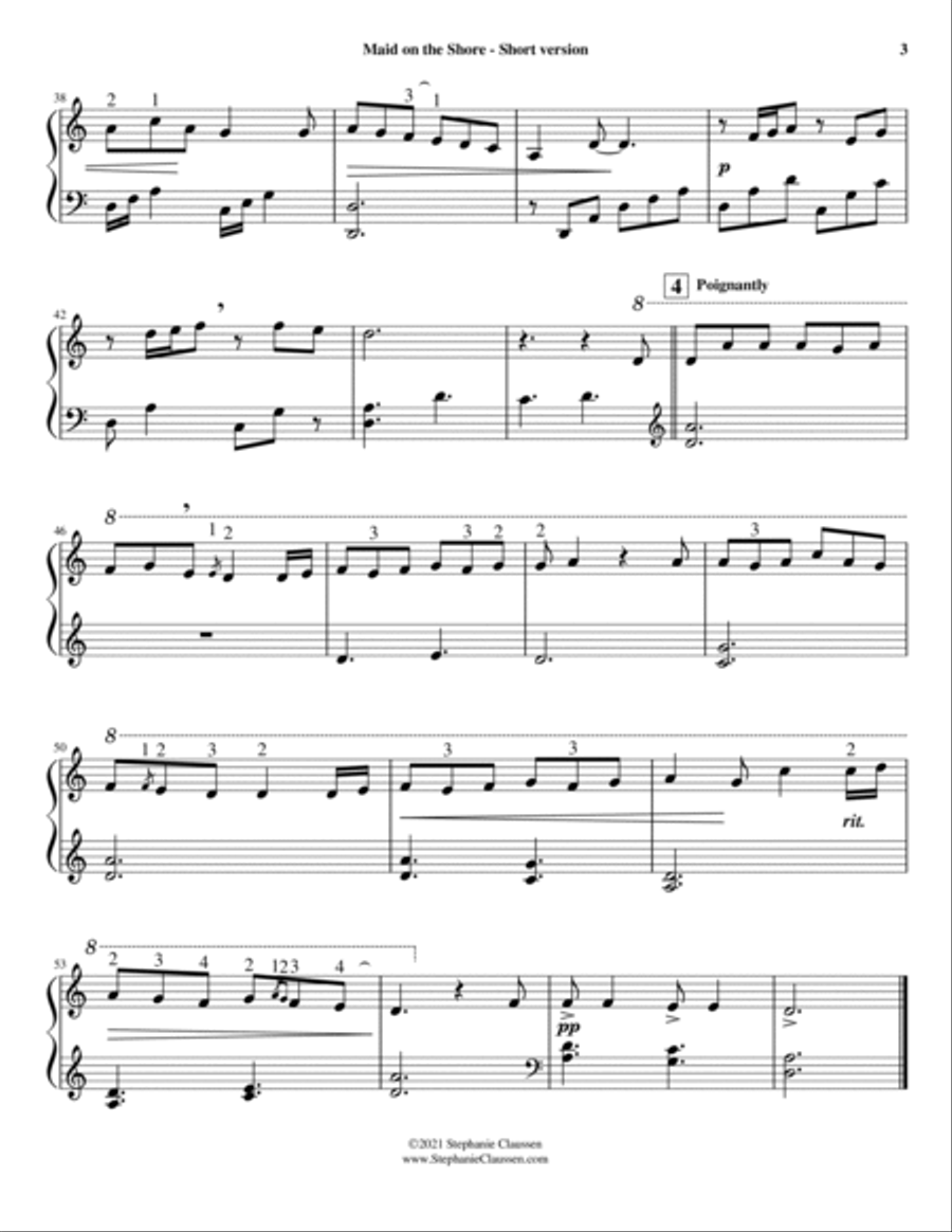 Maid on the Shore (Harp solo) Harp scores gallery preview page 4