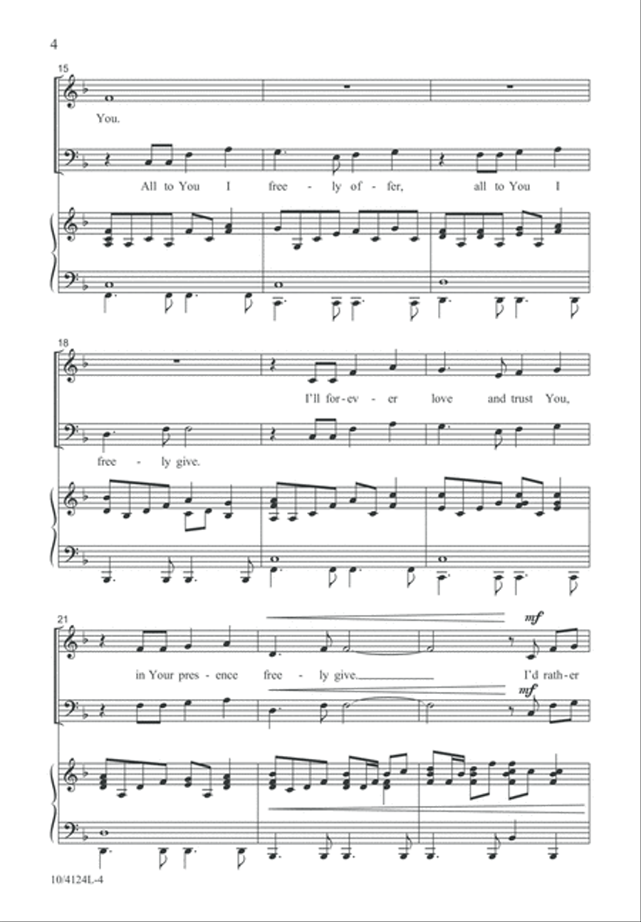 A Servant in Your Heavenly House 4-Part scores gallery preview page 4