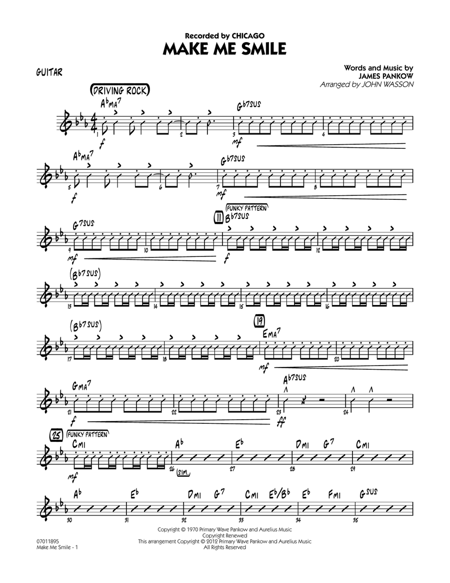 Make Me Smile - Guitar