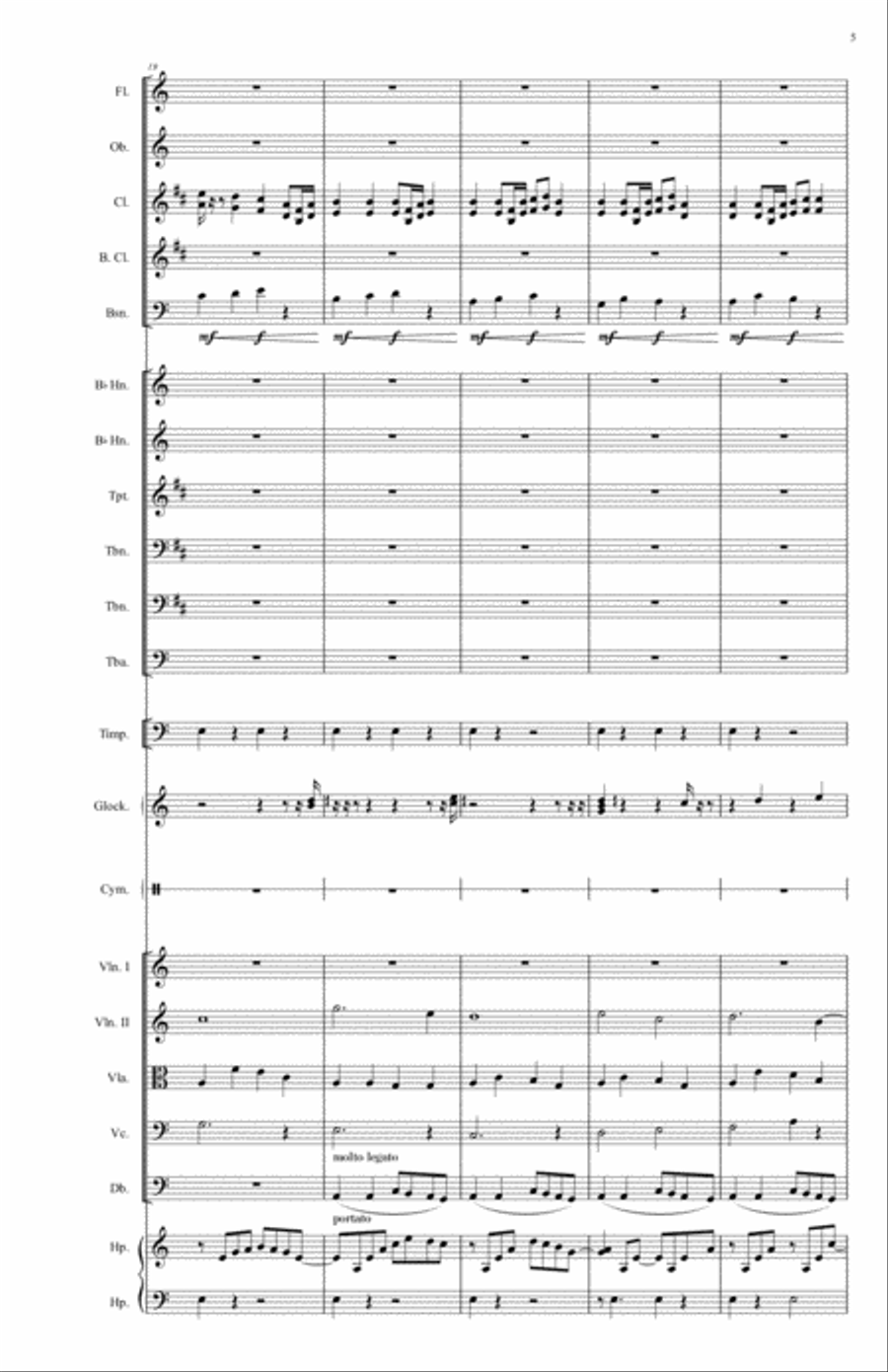 Carpathians - Symphony No1. for orchestra Mov.I Full Orchestra scores gallery preview page 5