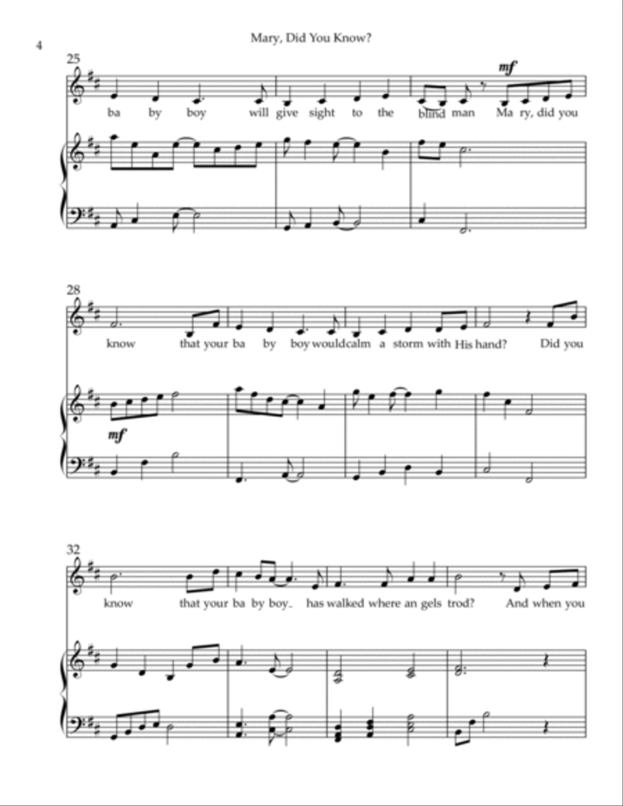 Mary, Did You Know? Harp scores gallery preview page 4