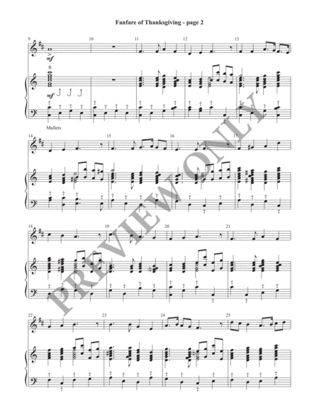 Fanfare of Thanksgiving Director's Score (Print) image number null