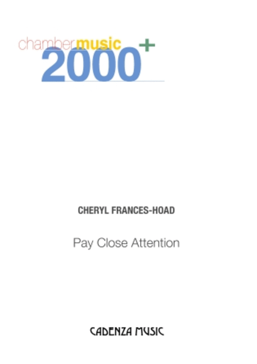 Pay Close Attention Piano Quartet scores gallery preview page 1