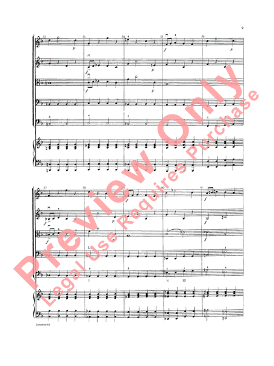 Concerto in D minor String Orchestra scores gallery preview page 10