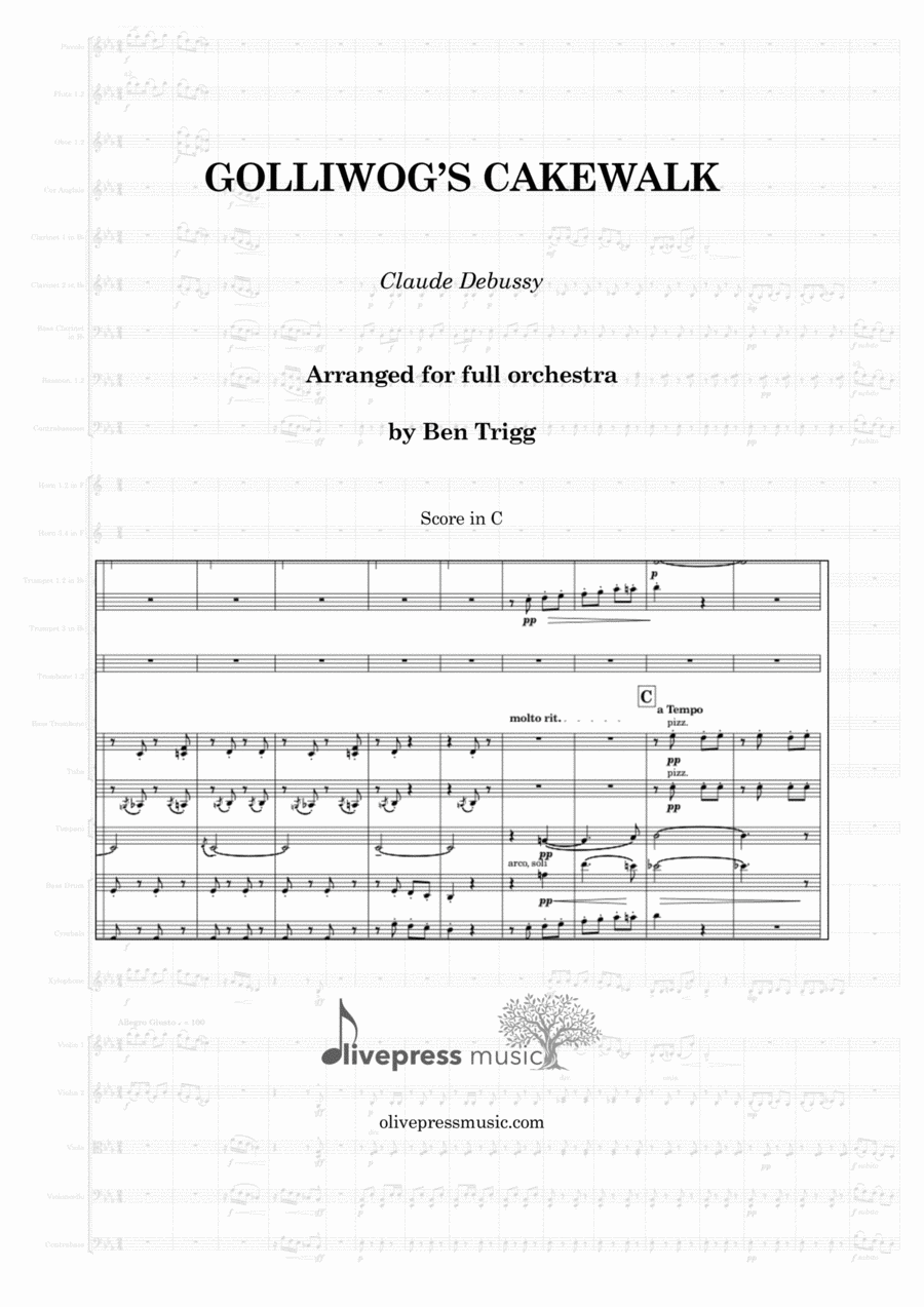 Golliwog's Cakewalk (Full Orchestra) – Score and Parts– Original key (Eb/Gb) Full Orchestra scores gallery preview page 1