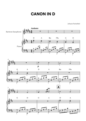 Canon in D (for Baritone Sax and Piano)