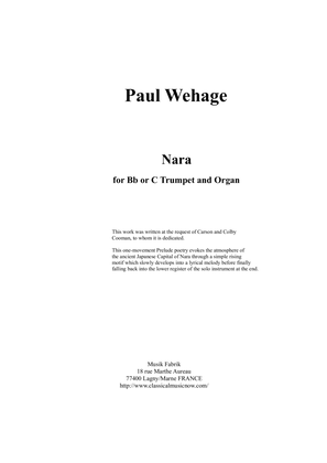 Book cover for Nara for Bb or C trumpet and organ