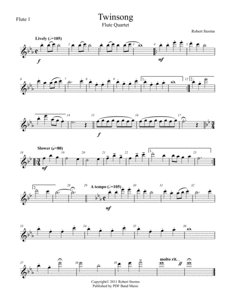 Twinsong - Flute Quartet image number null