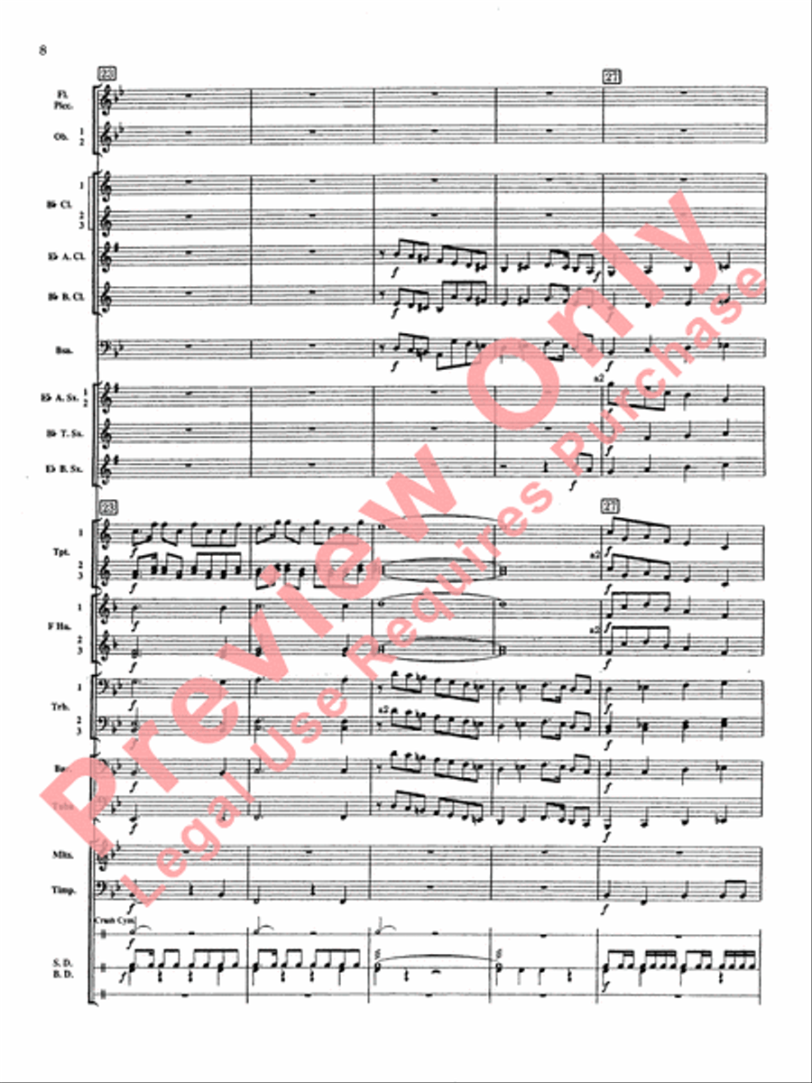 Percussion Mystique Concert Band scores gallery preview page 9
